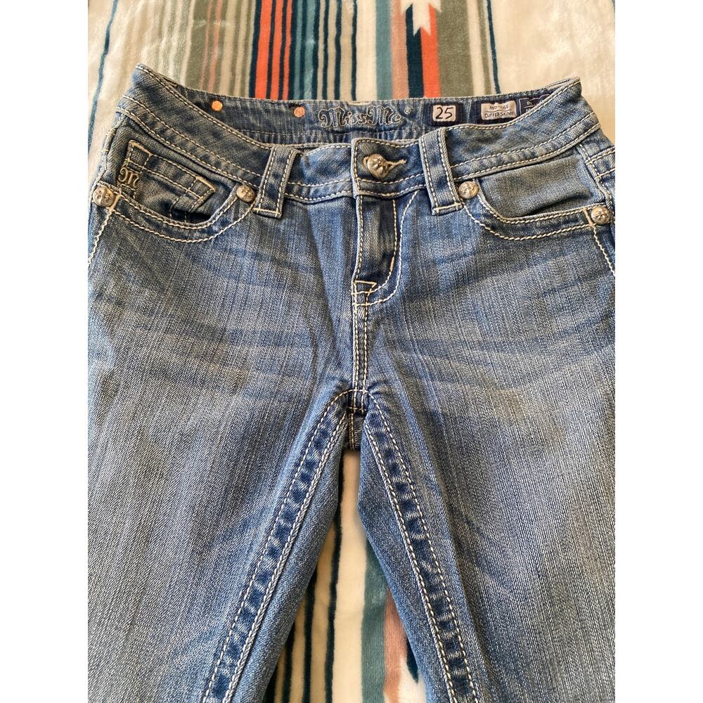 Miss Me Y2K Mid-Rise Cuffed Skinny Jeans Size 25 - Picture 7 of 11